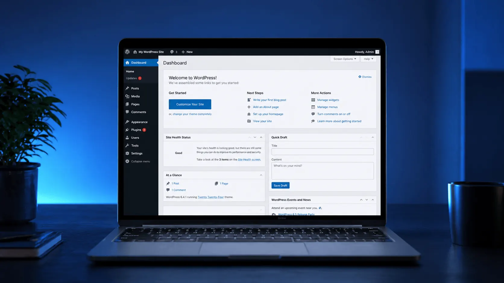 WordPress hosting görseli